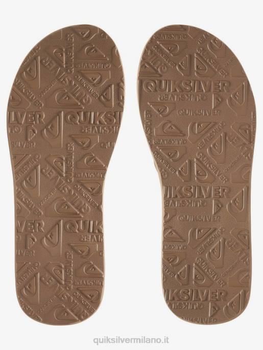 esso Quiksilver ragazzi Sandali 8-16 in pelle scamosciata carver marrone chiaro - solido HTZR2282