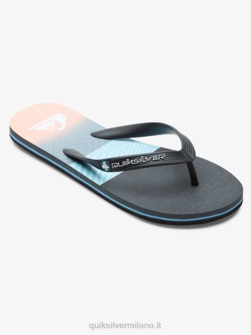 esso Quiksilver uomini infradito con pannello molokai blu/arancione HTZR571