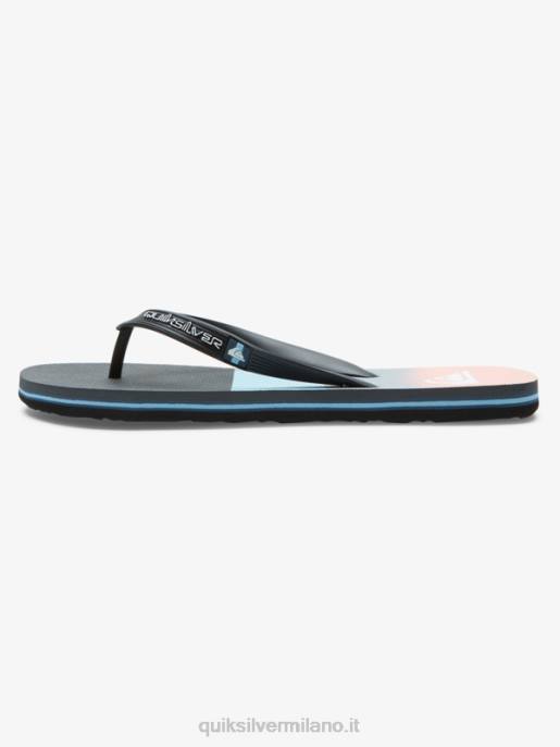 esso Quiksilver uomini infradito con pannello molokai blu/arancione HTZR571