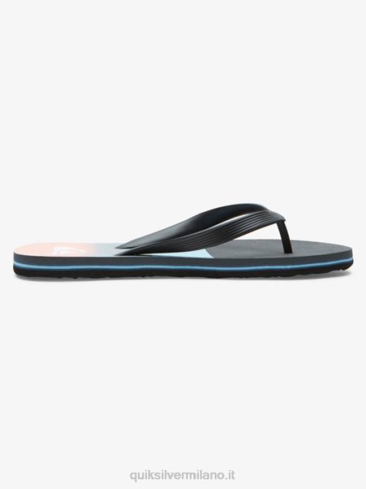 esso Quiksilver uomini infradito con pannello molokai blu/arancione HTZR571
