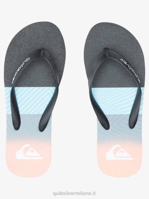 esso Quiksilver uomini infradito con pannello molokai blu/arancione HTZR571