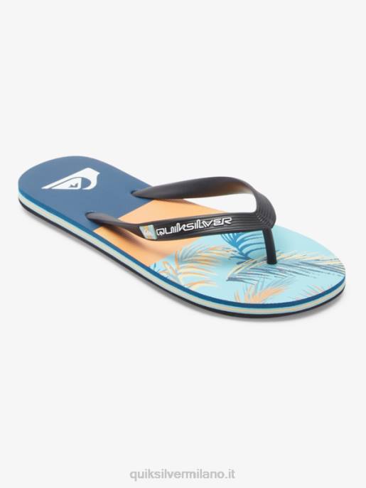esso Quiksilver uomini infradito con pannello molokai blu/nero/giallo HTZR569