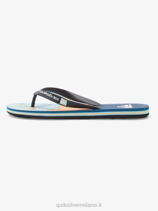 esso Quiksilver uomini infradito con pannello molokai blu/nero/giallo HTZR569