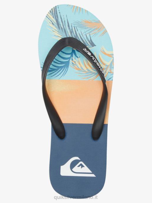 esso Quiksilver uomini infradito con pannello molokai blu/nero/giallo HTZR569