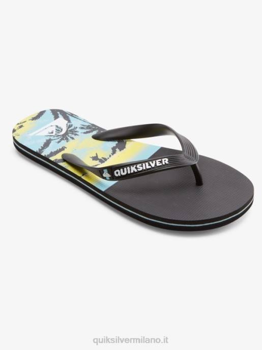 esso Quiksilver uomini infradito con pannello molokai nero HTZR574