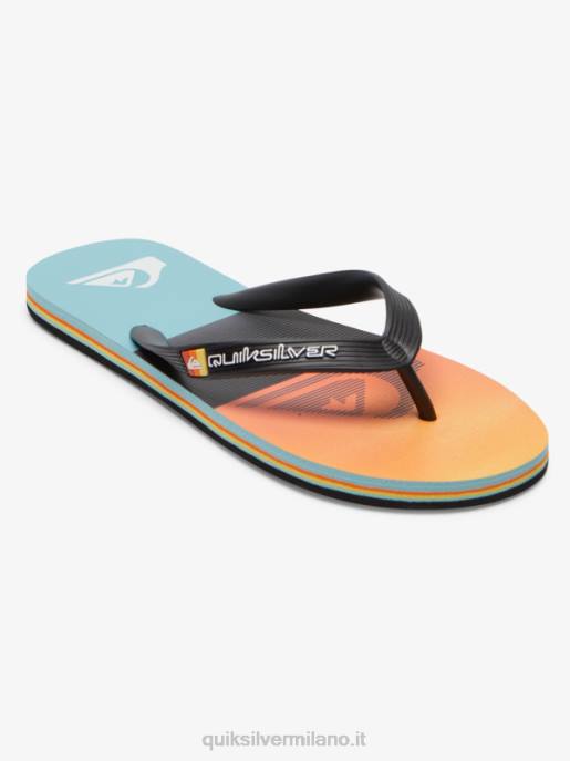 esso Quiksilver uomini infradito con pannello molokai nero/arancione HTZR568