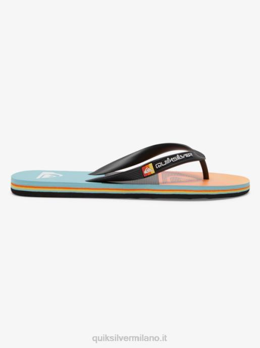 esso Quiksilver uomini infradito con pannello molokai nero/arancione HTZR568