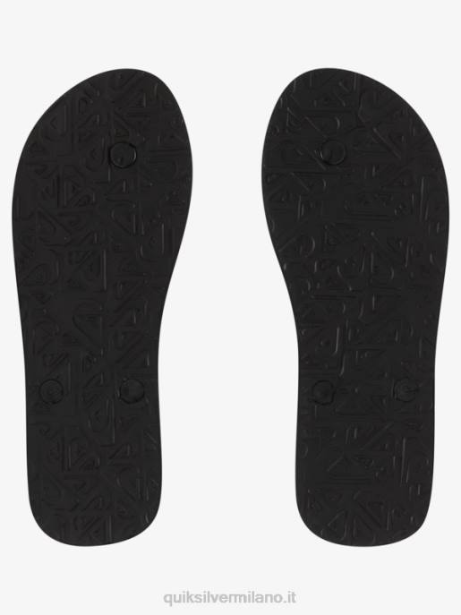 esso Quiksilver uomini infradito con pannello molokai nero/arancione HTZR568