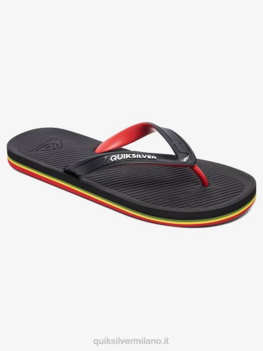esso Quiksilver uomini infradito haleiwa nero/rosso/verde HTZR1649