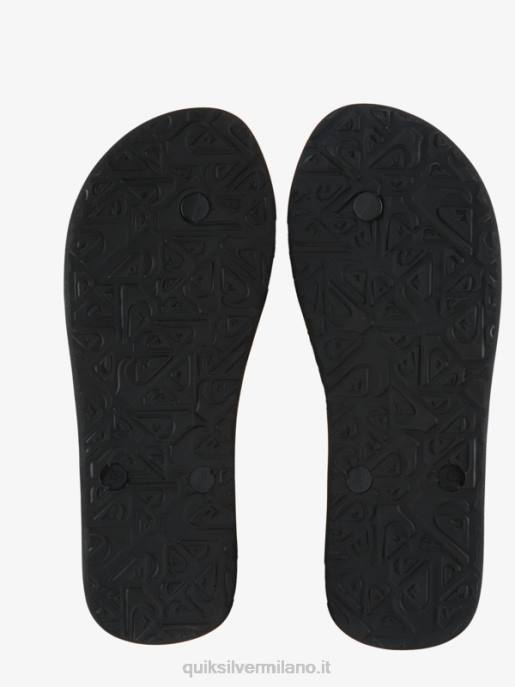 esso Quiksilver uomini infradito molokai a blocchi di parole nero/rosa HTZR1137