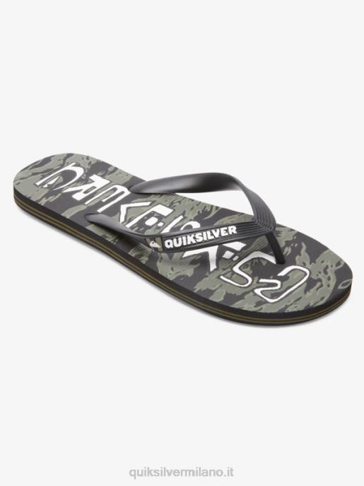 esso Quiksilver uomini infradito molokai acid drop nero/verde HTZR1776