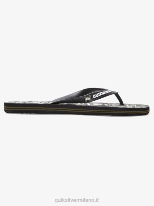 esso Quiksilver uomini infradito molokai acid drop nero/verde HTZR1776