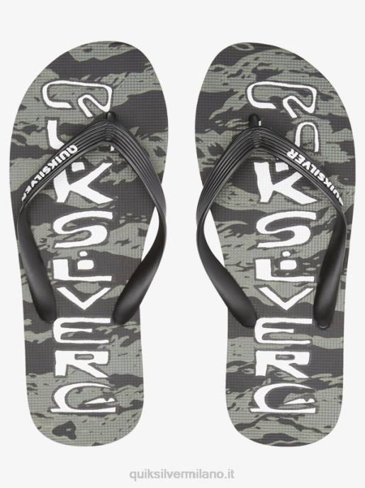 esso Quiksilver uomini infradito molokai acid drop nero/verde HTZR1776