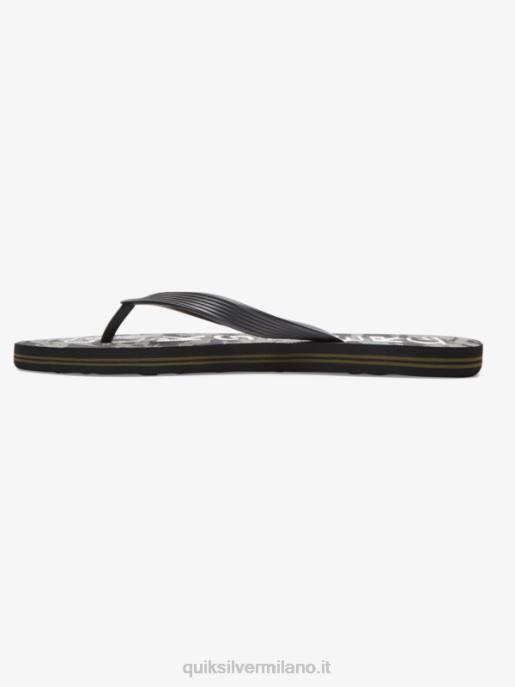 esso Quiksilver uomini infradito molokai acid drop nero/verde HTZR1776