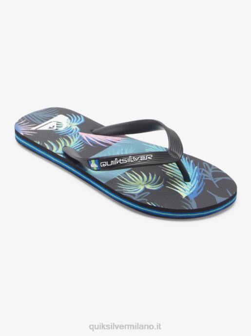 esso Quiksilver uomini infradito molokai art Nero Blu HTZR517