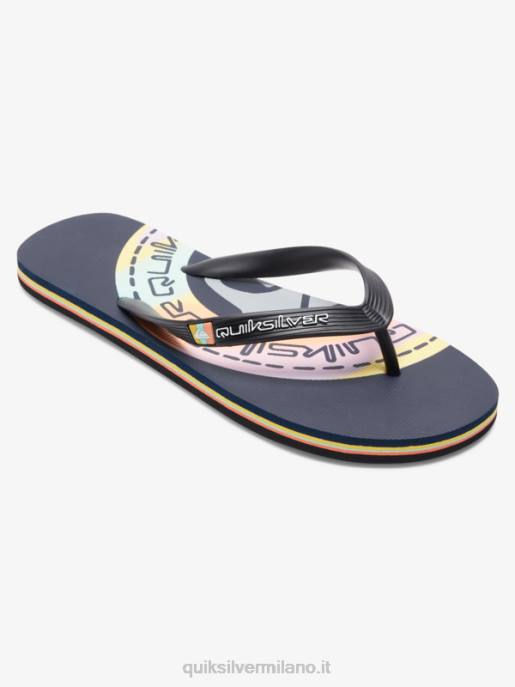 esso Quiksilver uomini infradito molokai art blu/arancione HTZR523
