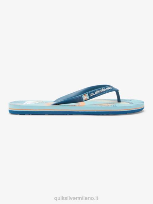 esso Quiksilver uomini infradito molokai art blu/nero/giallo HTZR519