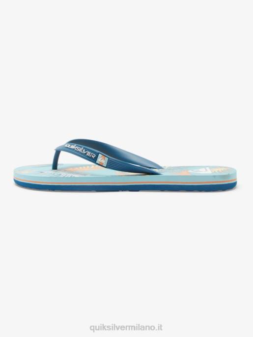 esso Quiksilver uomini infradito molokai art blu/nero/giallo HTZR519