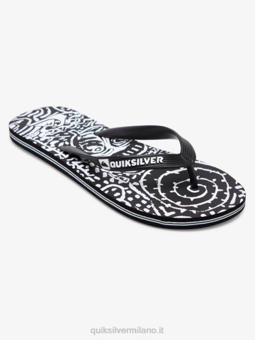 esso Quiksilver uomini infradito molokai art nero bianco HTZR525