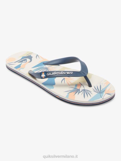 esso Quiksilver uomini infradito molokai art nero/bianco/blu HTZR515