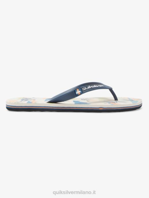 esso Quiksilver uomini infradito molokai art nero/bianco/blu HTZR515