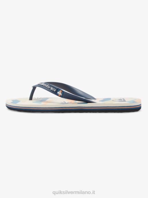 esso Quiksilver uomini infradito molokai art nero/bianco/blu HTZR515