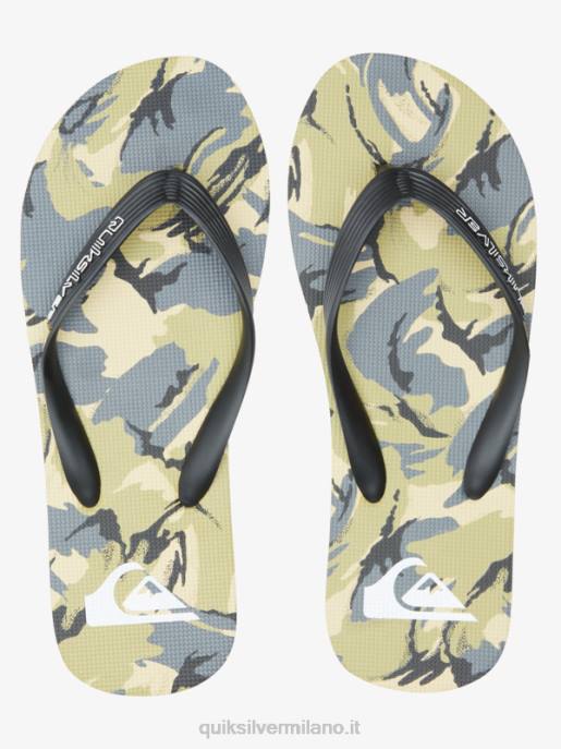 esso Quiksilver uomini infradito molokai art nero/grigio/marrone HTZR522
