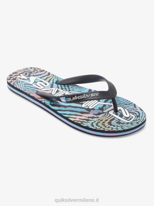 esso Quiksilver uomini infradito molokai art nero/rosa/blu HTZR514