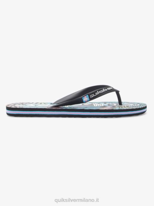esso Quiksilver uomini infradito molokai art nero/rosa/blu HTZR514