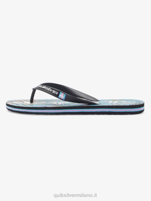 esso Quiksilver uomini infradito molokai art nero/rosa/blu HTZR514
