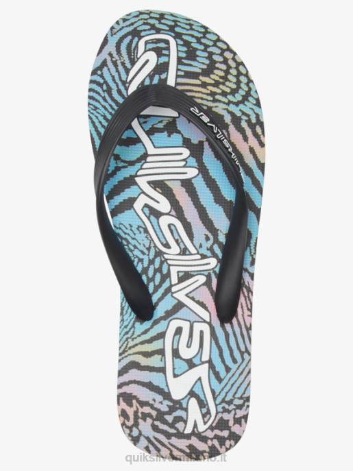 esso Quiksilver uomini infradito molokai art nero/rosa/blu HTZR514