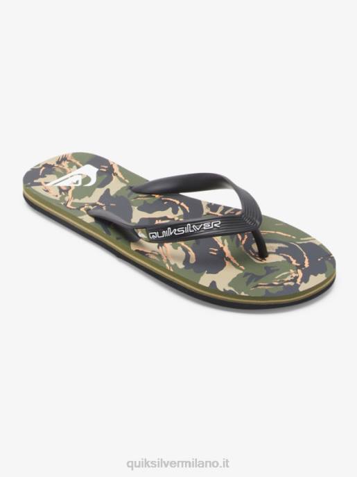 esso Quiksilver uomini infradito molokai art nero/verde HTZR516