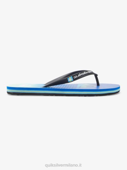 esso Quiksilver uomini infradito molokai art nero/verde/blu HTZR518