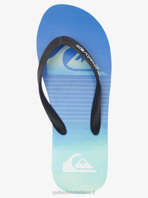 esso Quiksilver uomini infradito molokai art nero/verde/blu HTZR518