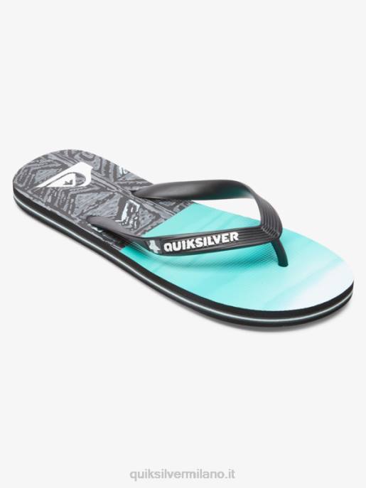 esso Quiksilver uomini infradito molokai five-o Nero Blu HTZR1859