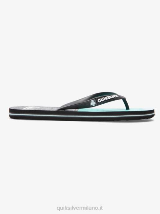 esso Quiksilver uomini infradito molokai five-o Nero Blu HTZR1859
