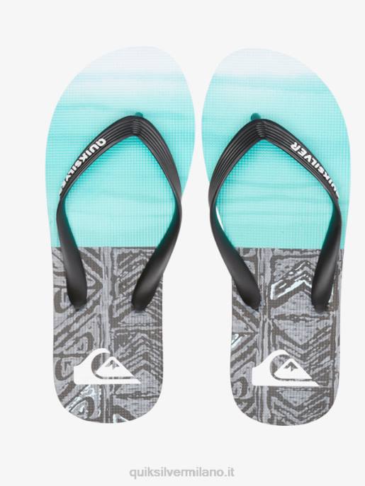 esso Quiksilver uomini infradito molokai five-o Nero Blu HTZR1859