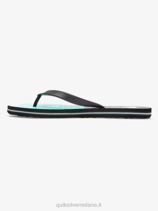 esso Quiksilver uomini infradito molokai five-o Nero Blu HTZR1859