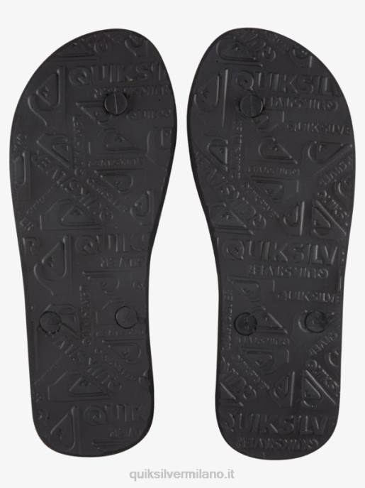 esso Quiksilver uomini infradito molokai five-o Nero Blu HTZR1859