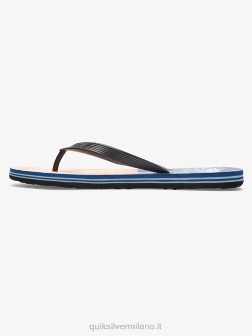 esso Quiksilver uomini infradito molokai five-o nero/arancione/verde HTZR1857