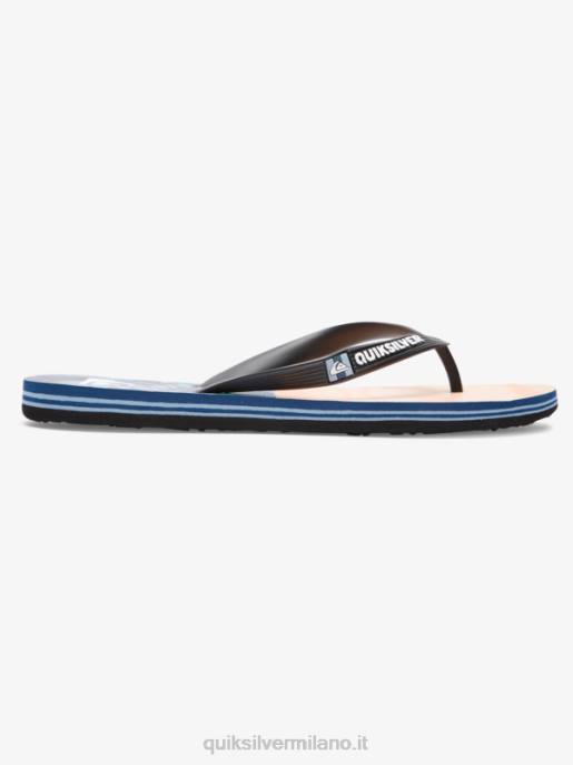 esso Quiksilver uomini infradito molokai five-o nero/arancione/verde HTZR1857