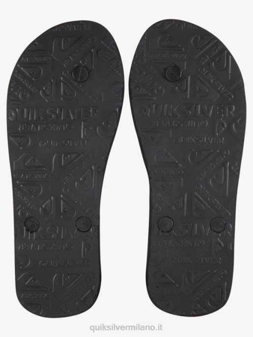 esso Quiksilver uomini infradito molokai five-o nero/arancione/verde HTZR1857