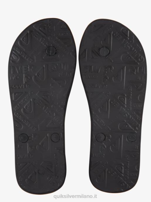 esso Quiksilver uomini infradito molokai five-o nero/verde HTZR1858