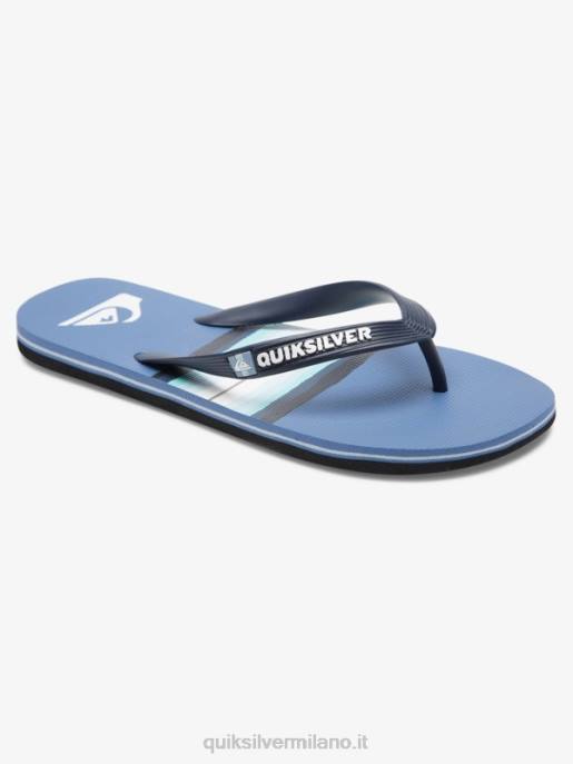 esso Quiksilver uomini infradito molokai in resina tinta grigio 1 HTZR1790