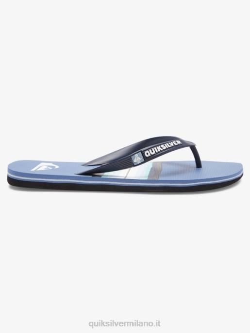 esso Quiksilver uomini infradito molokai in resina tinta grigio 1 HTZR1790