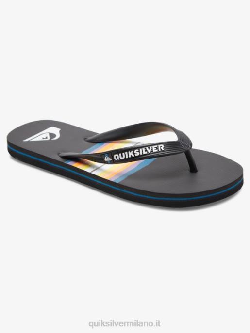 esso Quiksilver uomini infradito molokai in resina tinta nero HTZR1791