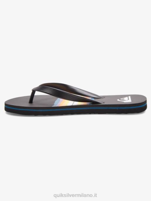 esso Quiksilver uomini infradito molokai in resina tinta nero HTZR1791