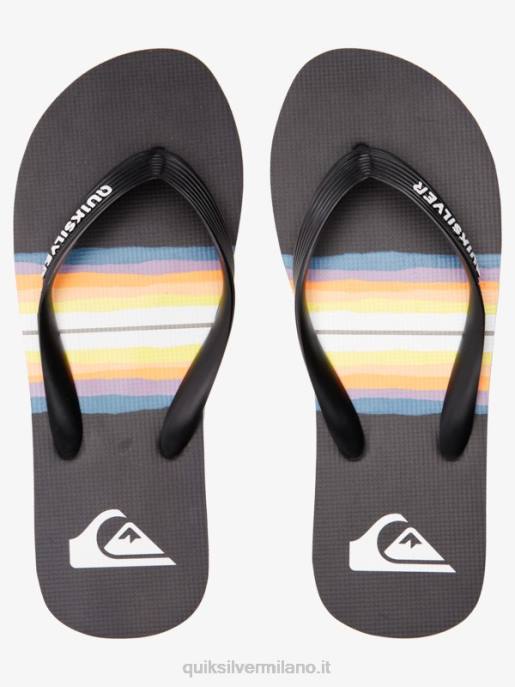 esso Quiksilver uomini infradito molokai in resina tinta nero HTZR1791