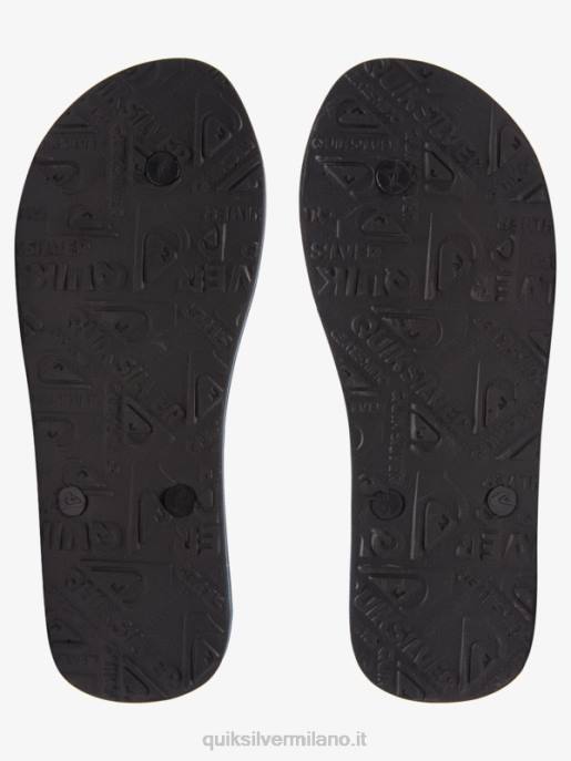 esso Quiksilver uomini infradito molokai in resina tinta nero HTZR1791
