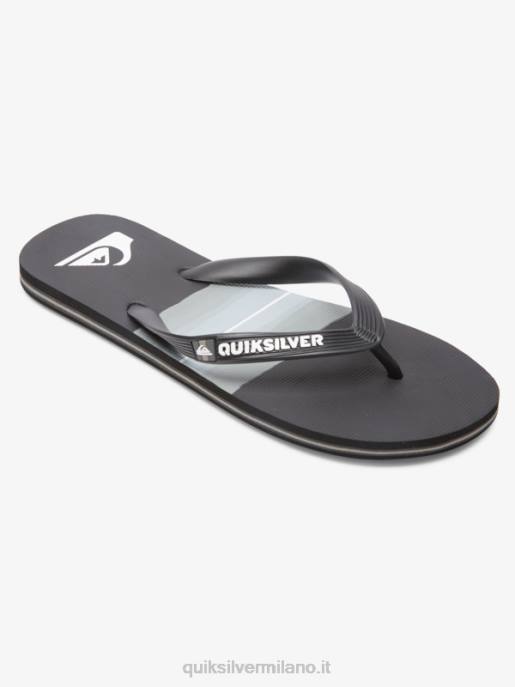 esso Quiksilver uomini infradito molokai in resina tinta nero/grigio HTZR1788